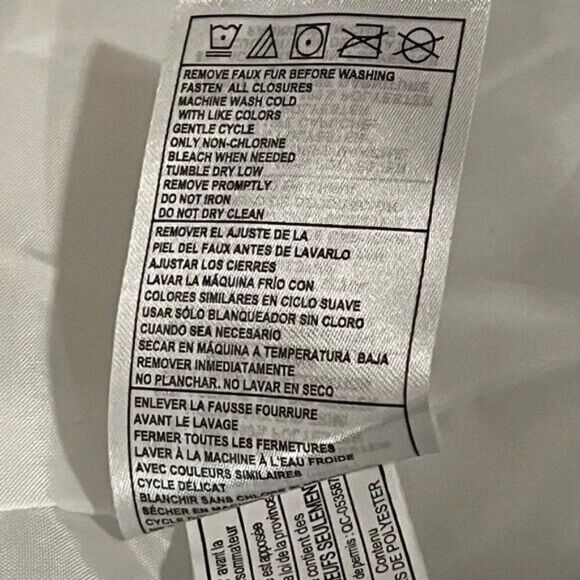 Steve Madden Juniors Faux-Fur-Trim Hooded White Puffer Coat Extra Large New - Picture 7 of 9